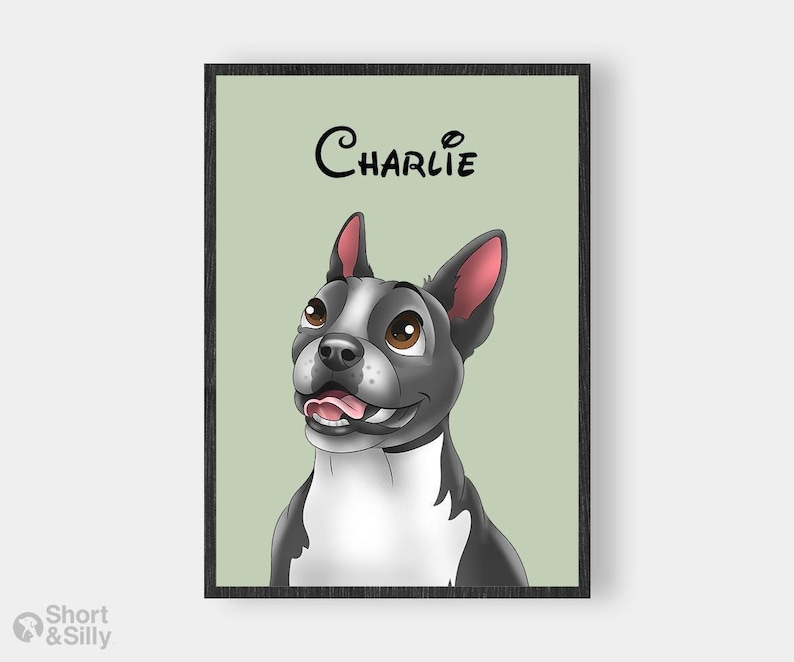 Cartoon Pet Portrait | Custom Cartoon Pet Portrait | Cat & Dog Portrait From Photo | Pet Cartoon Style | Custom Cat Gift image 4