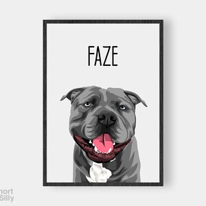 Ritratti di cani / Ritratto di cane personalizzato / Regalo artistico personalizzato per cani