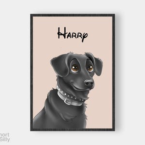 Cartoon Pet Portrait | Custom Cartoon Pet Portrait | Cat & Dog Portrait From Photo | Pet Cartoon Style | Custom Cat Gift image 6