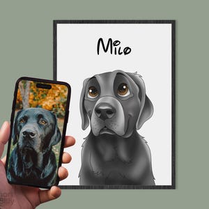 Aangepaste cartoon huisdier portret van foto, hond of kat digitale huisdier illustratie, schattig huisdier cadeau voor dierenliefhebbers | SNELLE VERZENDING
