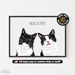Cat Portrait, Custom Cat Portrait, Cat Lover Gift, Cat Painting, Portrait From Photo, Cat Print, Custom Cat Painting, FAST PROCESSING