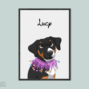 Custom Cartoon Pet Portrait from Photo, Dog or Cat Digital Pet Illustration, Cute Pet Gift for Animal Lovers | FAST SHIPPING