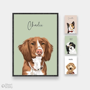 Ritratti di animali / Ritratto personalizzato di animali domestici / Regalo perfetto per gli amanti degli animali