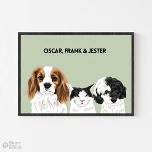 Ritratto di animale domestico / Ritratto di animale domestico personalizzato / Regalo perfetto per gli amanti degli animali