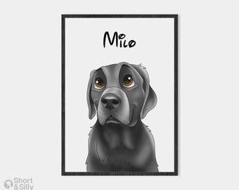 Cartoon Pet Portrait | Custom Cartoon Pet Portrait | Cat & Dog Portrait From Photo | Pet Cartoon Style | Custom Cat Gift