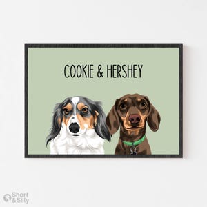 Hunde Portrait Gemälde | Personalisierte Hundeportrait | Benutzerdefinierte Hundekunst Geschenk