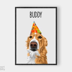 Dipinto di cane / Ritratto di cane personalizzato / Regalo d'arte personalizzato per cani