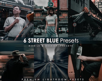 6 Street Blue Lightroom Presets | DNG and XMP format | Preset for instagram and blogger