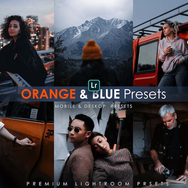 Orange and Blue Lightroom Presets | DNG and XMP format | Preset for instagram and blogger