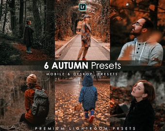 6 Autumn Lightroom Presets | DNG and XMP format | Preset for instagram and blogger