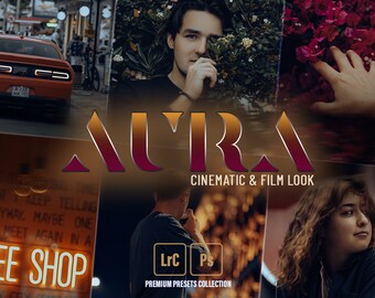 AURA Lightroom Presets Package | DNG & XMP format | Cinematic and Film Look