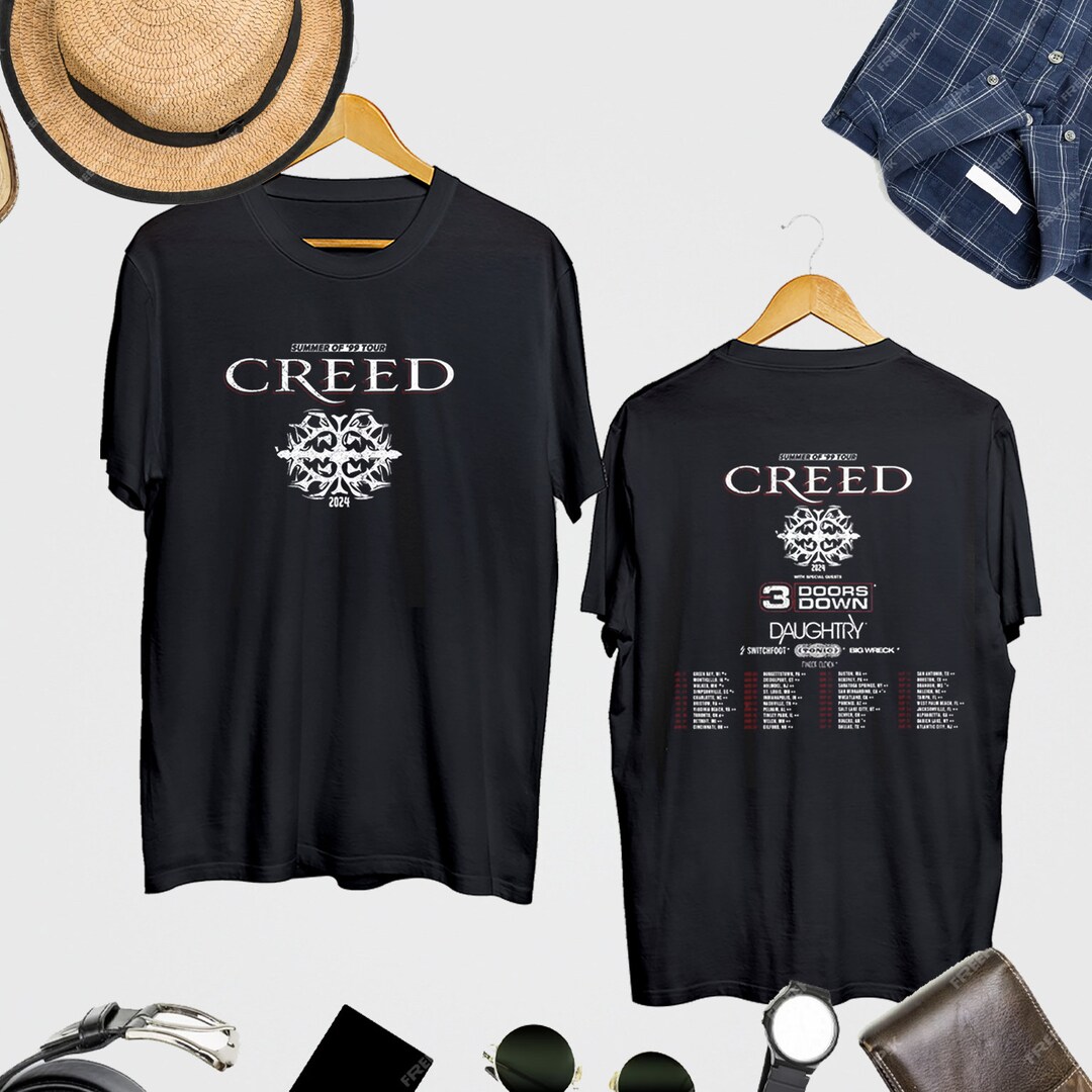Creed Band 2024 Tour Summer of 99 Tour Shirt,rock Band Creed Graphic