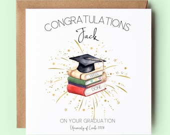 Personalised Graduation Card: Class of 2026 Celebration, University, Exams, Degree