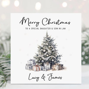 Carte de Noël personnalisée pour fille et gendre, carte de Noël pour gendre et gendre, carte de Noël personnalisée, carte de Noël