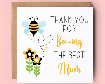 Carte fête des mères, fête des mères, carte pour maman, maman, maman, maman, carte abeille, bourdon, abeilles, meilleure maman, bonne fête des mères, cadeau fête des mères