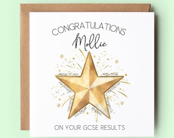 Carte de félicitations personnalisée, carte de félicitations, GCSE, résultats GCSE, résultats d'examens, carte bravo, carte de célébration, vous l'avez fait