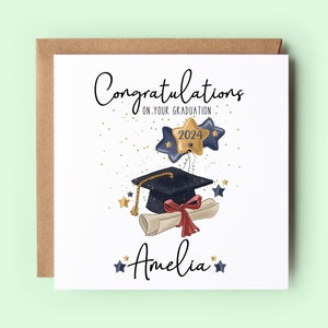 Personalised Graduation Congratulations Card, Graduation 2024 Card, Class of 2024, Graduation Card, University Card, Celebration Card