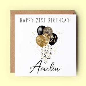 Personalised 21st Birthday Card:  Special Milestone, Twenty First, For Her