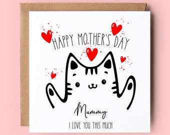 Happy Mother's Day Personalised Cat Card