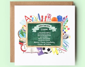 School Leavers Card, Personalised School Card, Class of 2024, Leavers 2024, Next Chapter, School Leavers, Year 6 Leavers Card,Primary School