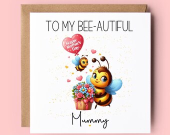 Carte fête des mères, fête des mères, carte abeille, bourdon, abeilles, meilleure maman, carte pour maman, maman, maman, bonne fête des mères, cadeau pour la fête des mères