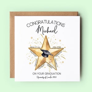 Personalised Graduation Congratulations Card, Graduation 2024 Card, Class of 2024, Graduation Card, University Card, Uni, Celebration Card