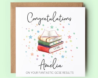 Carte de félicitations personnalisée, carte de félicitations, GCSE, résultats GCSE, résultats d'examens, carte bravo, carte de célébration, vous l'avez fait