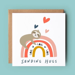Carte Pensez à vous, Carte vous manquez, Envoi d'un câlin, Carte de l'amitié, Carte interurbain, Carte d'empathie, Carte d'amour, Carte paresseux, Carte de sympathie