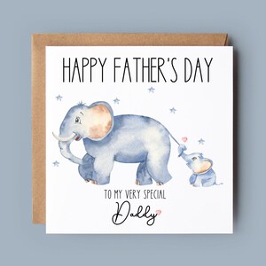 Cartão de Dia dos Pais, Dia dos Pais, Cartão Personalizado, Feliz Dia dos Pais, Elefantes, Cartão de Elefante, Para Pai, De Filha, De Filho, Pai, Papai