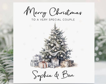 Couple Christmas Card, Personalised Special Couple Christmas Card, Special Couple, Couple Card, Personalised Names, Christmas Tree, Xmas