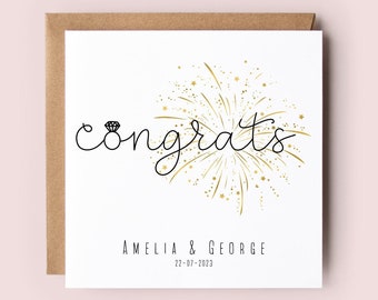 Engagement Card, Personalised Engagement Card, Engagement, Congratulations Card, Congrats, Celebration Card, Getting Married Card, Engaged