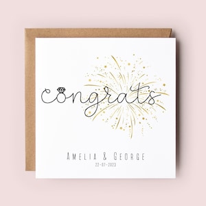 Carte de fiançailles, carte de fiançailles personnalisée, fiançailles, carte de félicitations, félicitations, carte de fête, carte de mariage, fiançailles