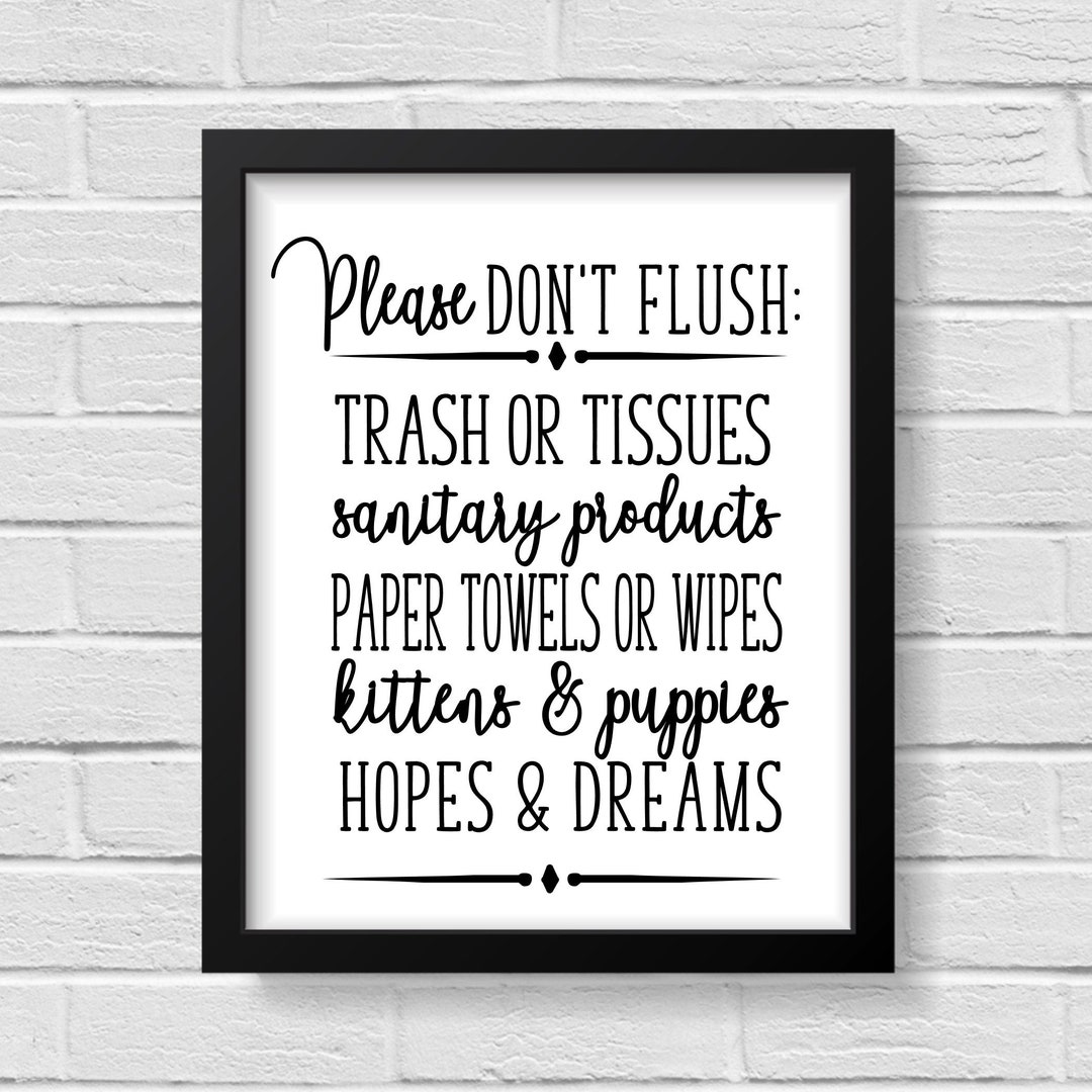 Bathroom Wall Decor / Bathroom Rules / Bathroom Prints /funny Etsy