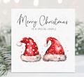 Couple Christmas Card, Personalised Special Couple Christmas Card, Santa Hats, Special Couple, Couple Card, Personalised Names, Christmas