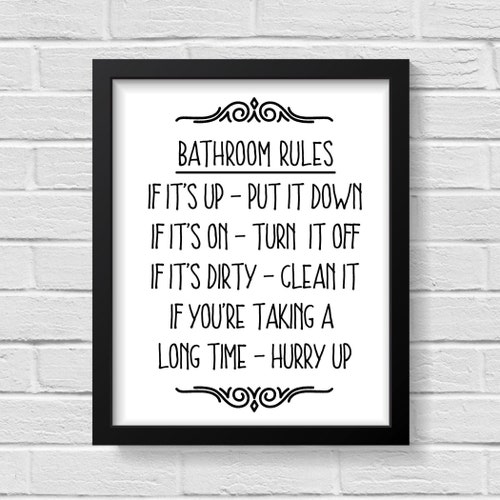 Bathroom Wall Decor / Bathroom Wall Art / Bathroom Prints | Etsy