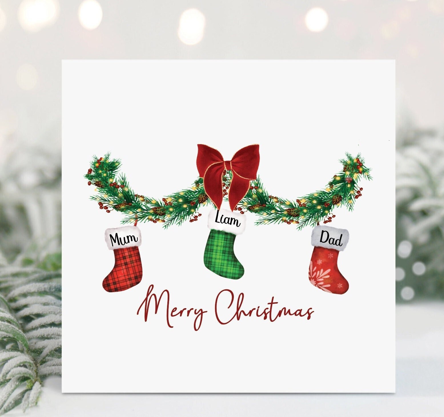 Son And Daughter-in-Law Christmas Card - Decorative