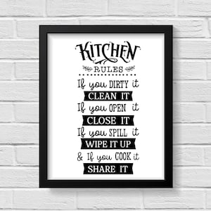 Kitchen Wall Art / Kitchen Signs / Kitchen Decor / Kitchen Wall Decor / Kitchen Prints / Prints / Wall Art / Kitchen Art / Kitchen Poster