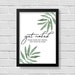 Get Naked / Bathroom Wall Decor / Botanical Prints / Tropical Leaves / Bathroom Wall Art / Bathroom Prints / Bathroom Art / Bathroom  Signs 