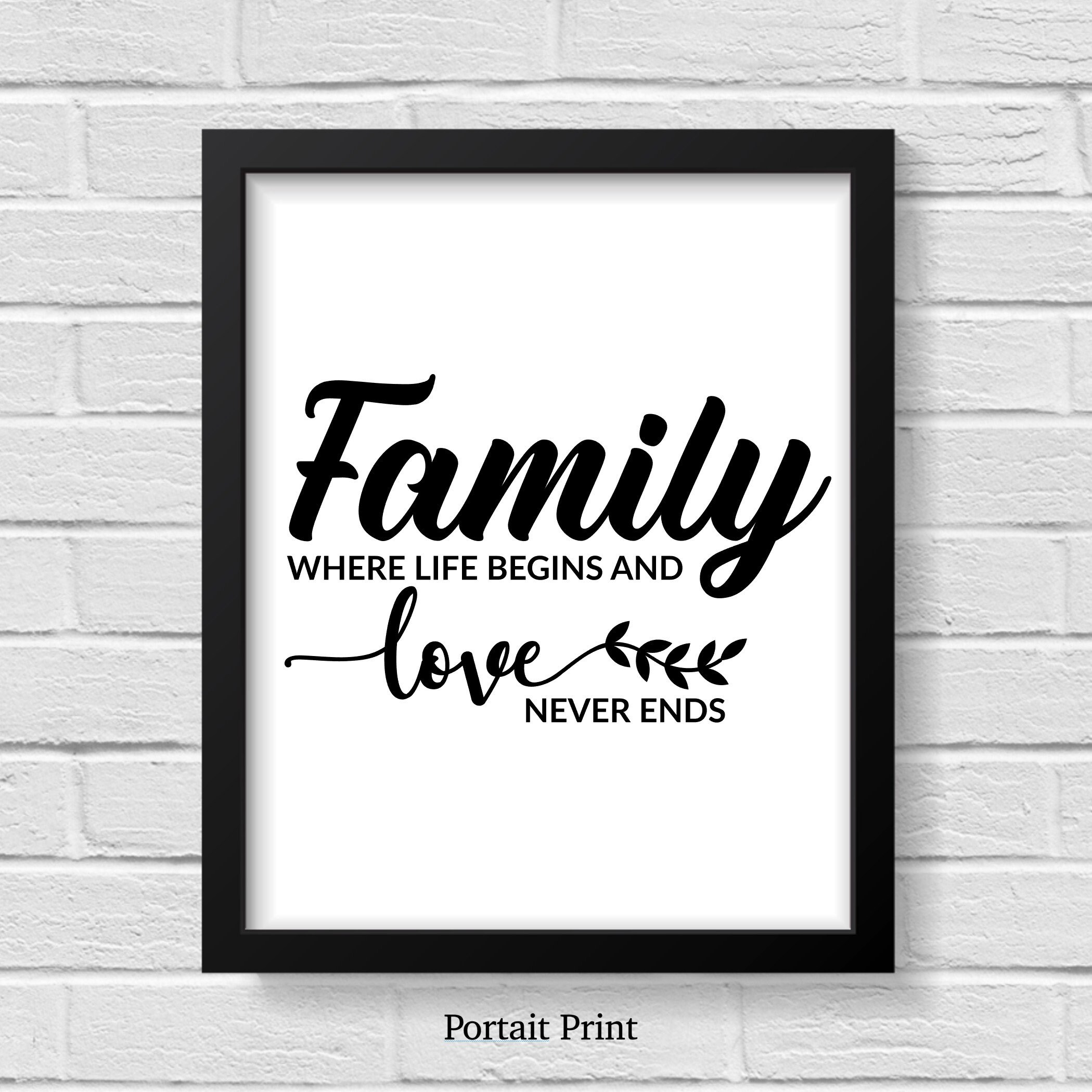 Quote Print / Family Print / Family Sign / Family Wall Art / | Etsy