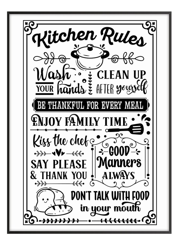Kitchen Signs Prinatable Printable Kitchen Signs Kitchen Wall Art / Kitchen Signs / Kitchen