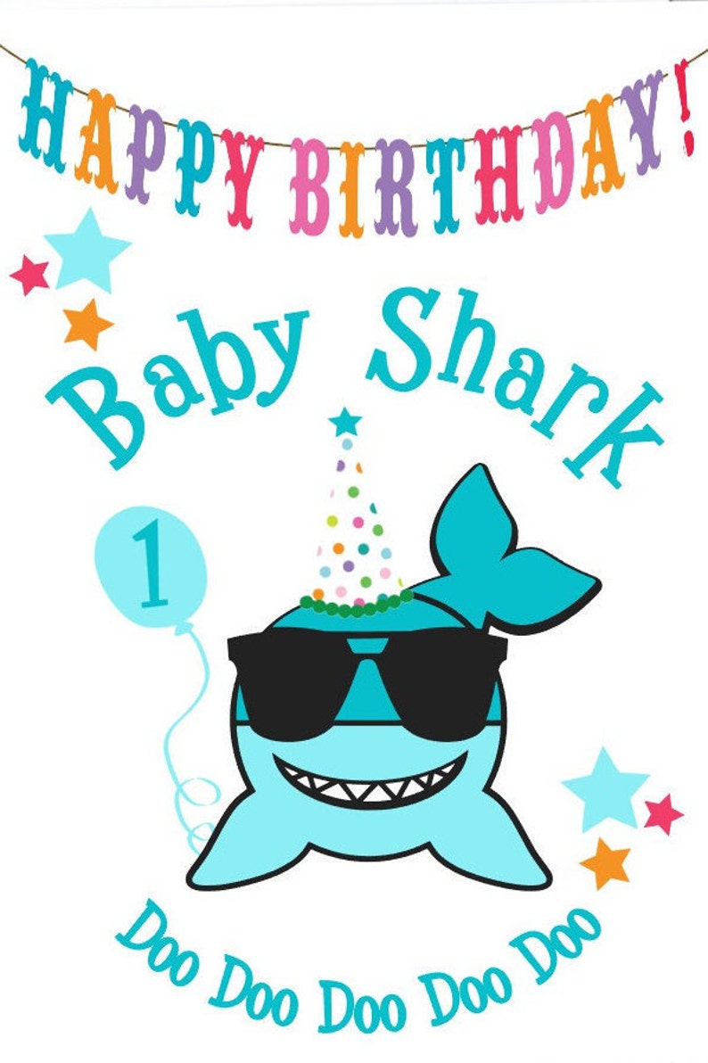 Personalised Baby Shark Birthday Card for Boys Baby Shark Etsy
