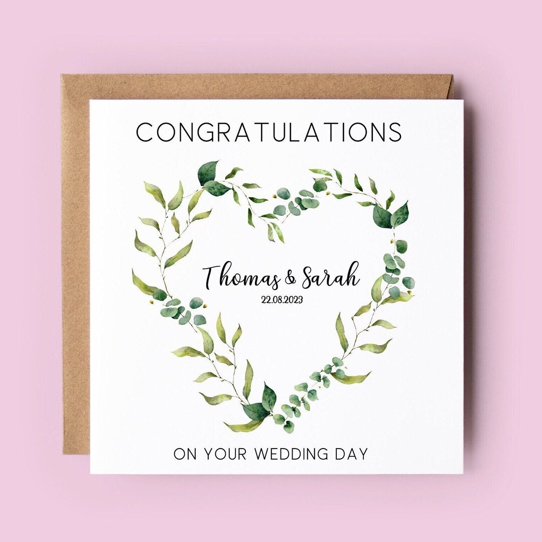 Wedding Greetings Card For Bride & Groom - Special Wedding Day - View #8
