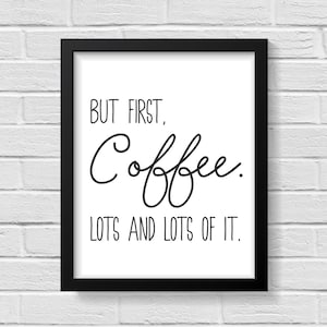 But First Coffee Quote Printable - Etsy