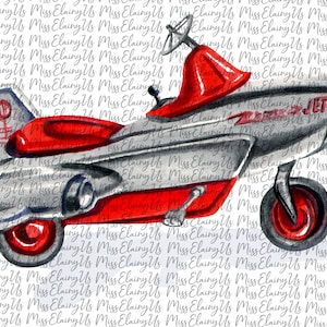 Vintage Children&#39;s Toy Pedal Plane made from my Original Artwork