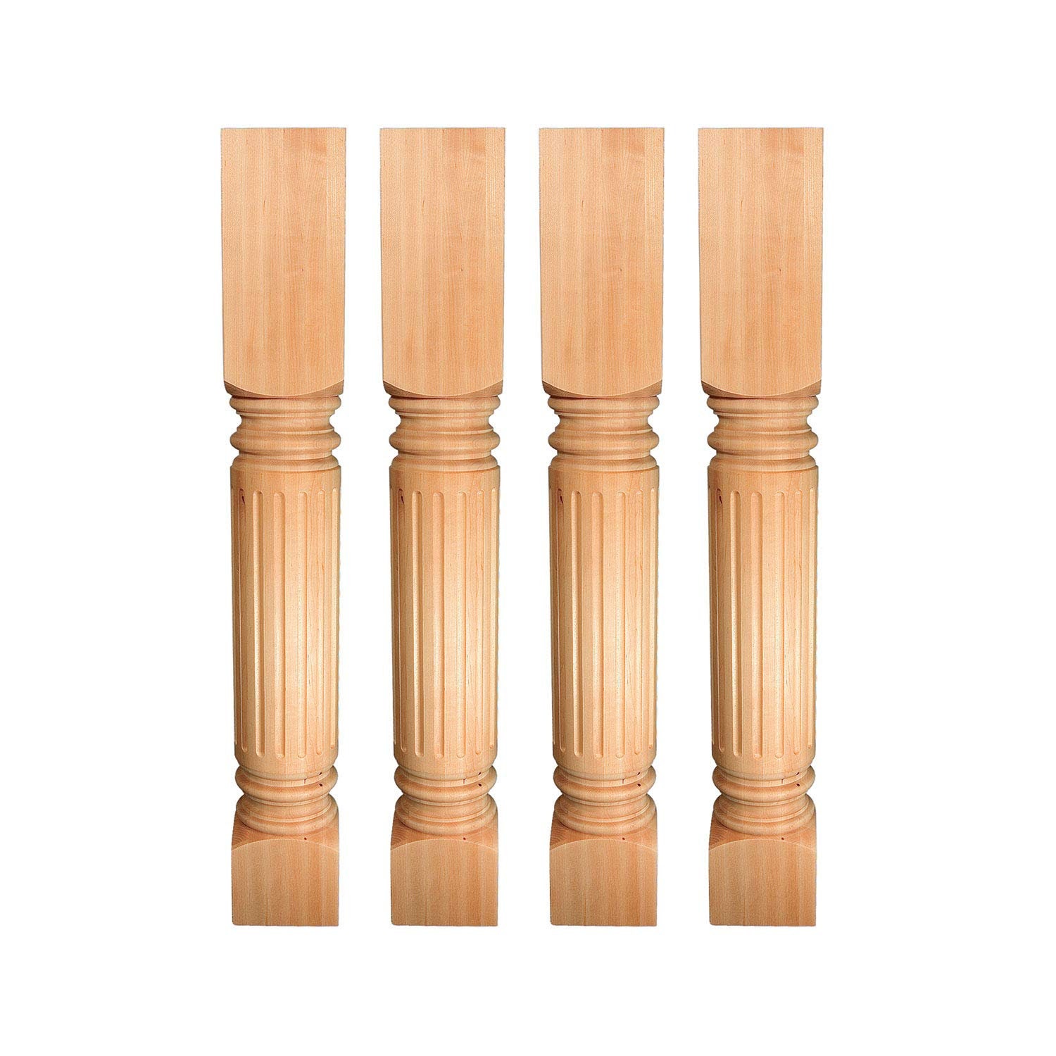 Unfinished Solid Hard Maple Fluted Kitchen Island Leg by Etsy UK