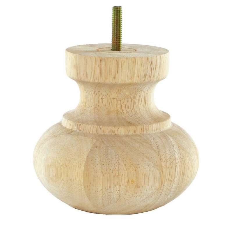 Unfinished Solid Handmade Hardwood Round Bun Feet/sofa Leg by Etsy