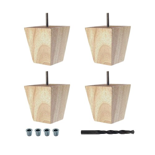 Unfinished Solid Handmade Hardwood Square Bun Feet/sofa Leg by Etsy