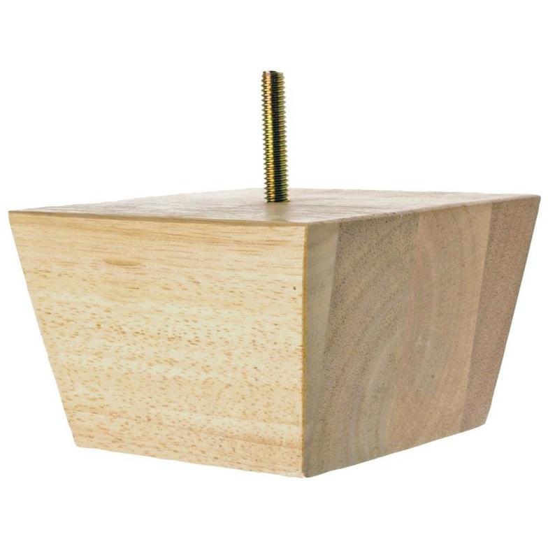 Unfinished Solid Hardwood Square Bun Feet/sofa Leg by American Etsy