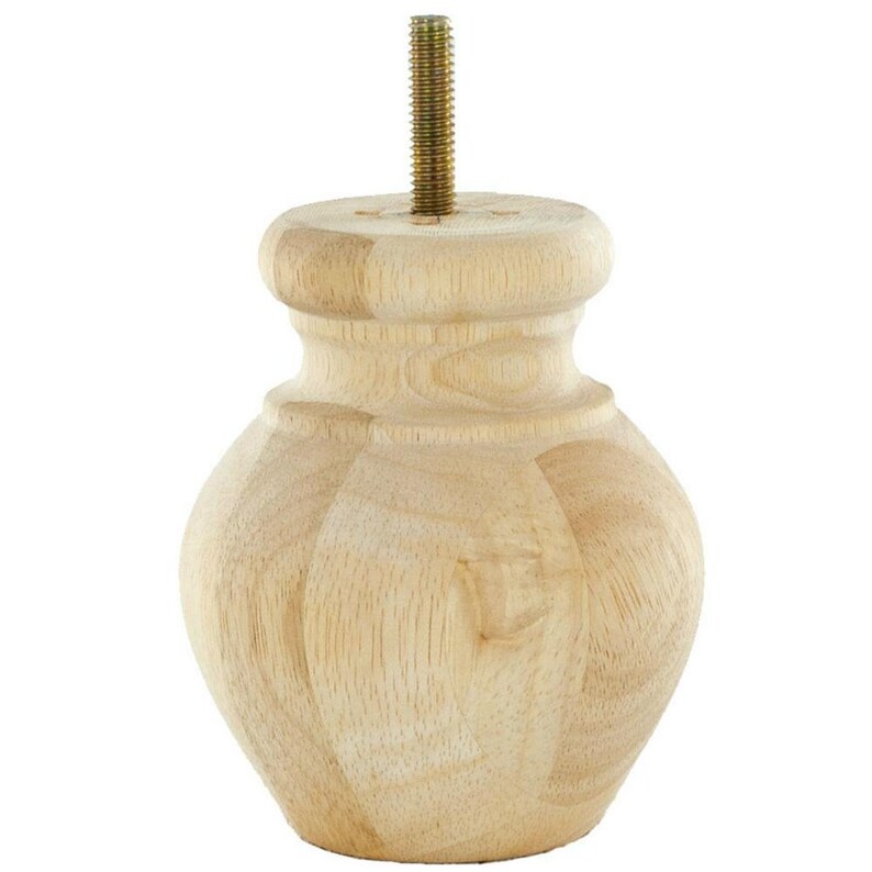 Unfinished Solid Handmade Hardwood Round Bun Feet/sofa Leg by Etsy