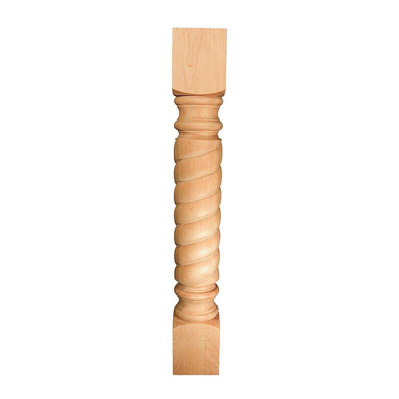 Unfinished Solid Hard Maple Rope Kitchen Island Leg 4 Pack ...